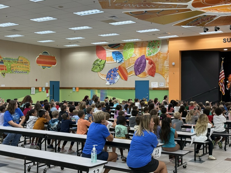 Students watching the NED Show  