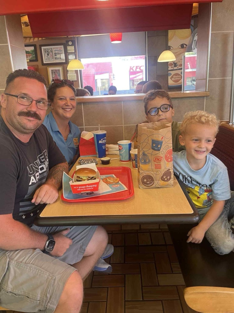 Family enjoying Dairy Queen Night 