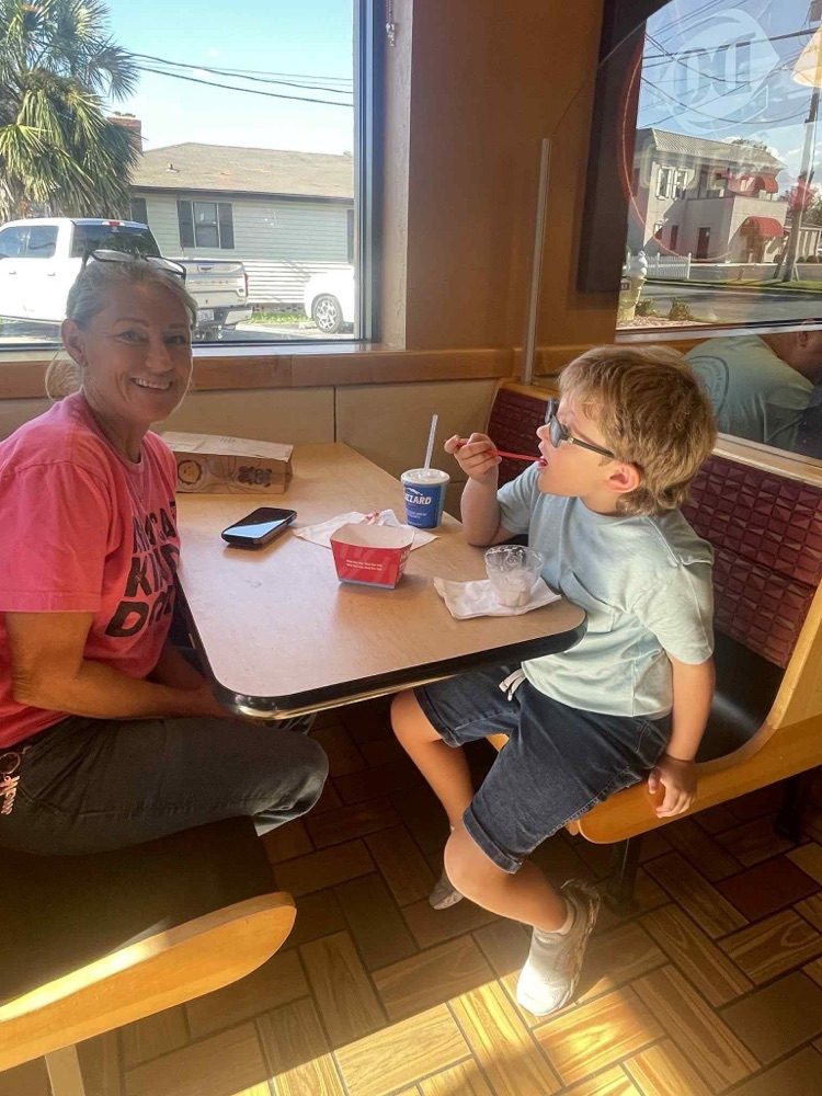 Family enjoying Dairy Queen Night  