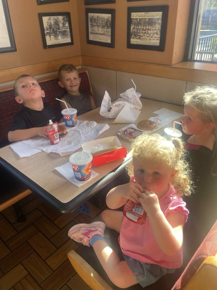 Children enjoying Dairy Queen night  