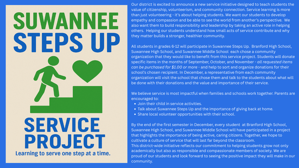 Suwannee Steps Up