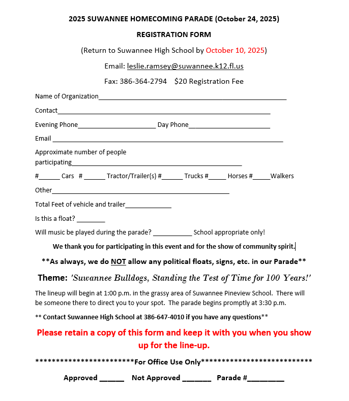 Parade Form