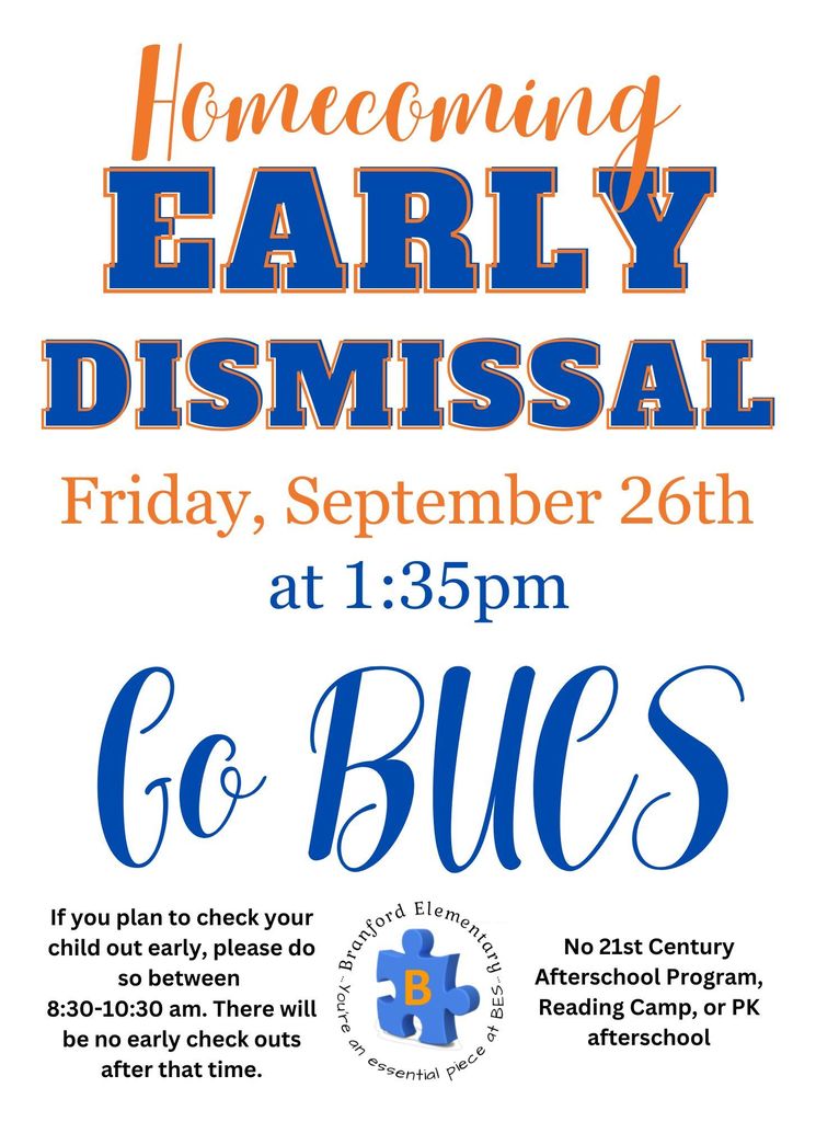 Homecoming early dismissal
