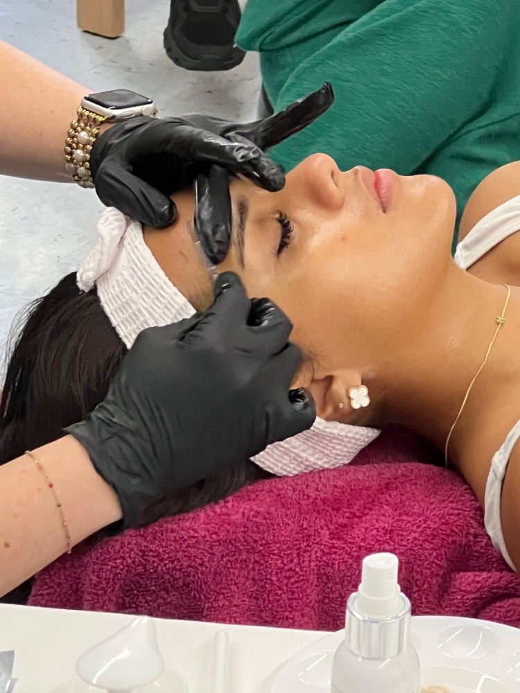 Abi Wynn giving facial - 4