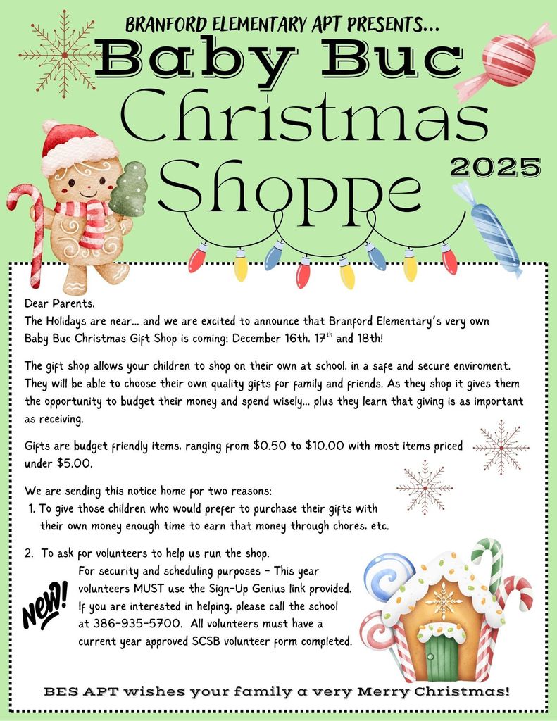 2025 Baby Buc Christmas Shoppe