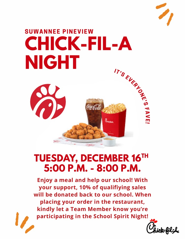 Chick-fil-A School Spirit Night Flyer