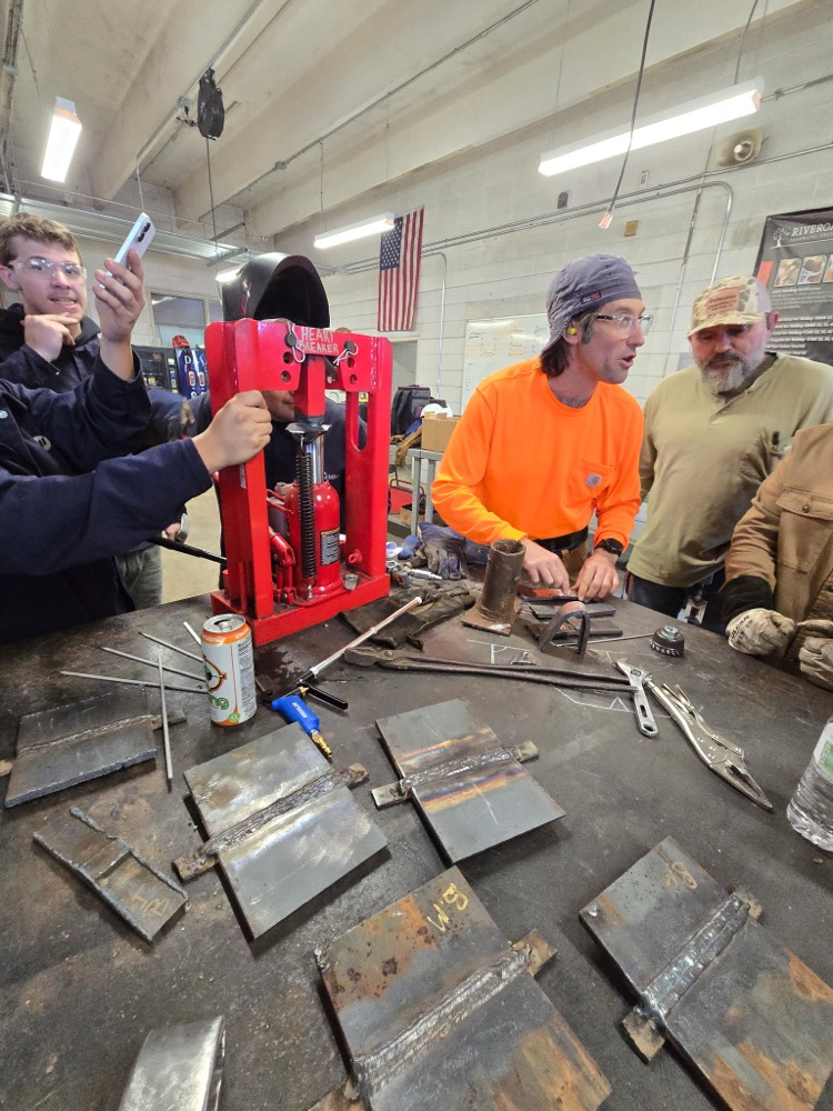 welders with instructor Mercer