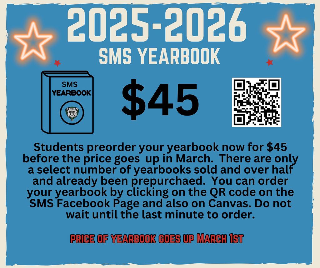 SMS Yearbook flyer