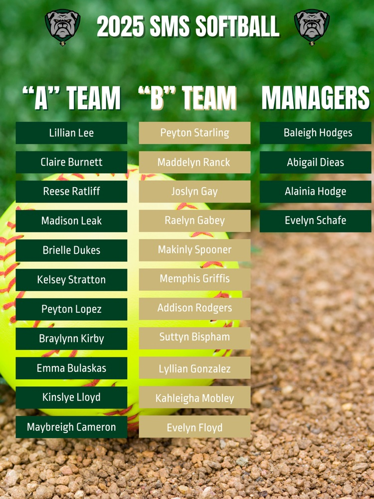 softball team roster