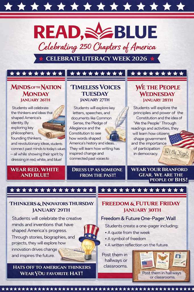 Celebrate Literacy Week 2026 calendar