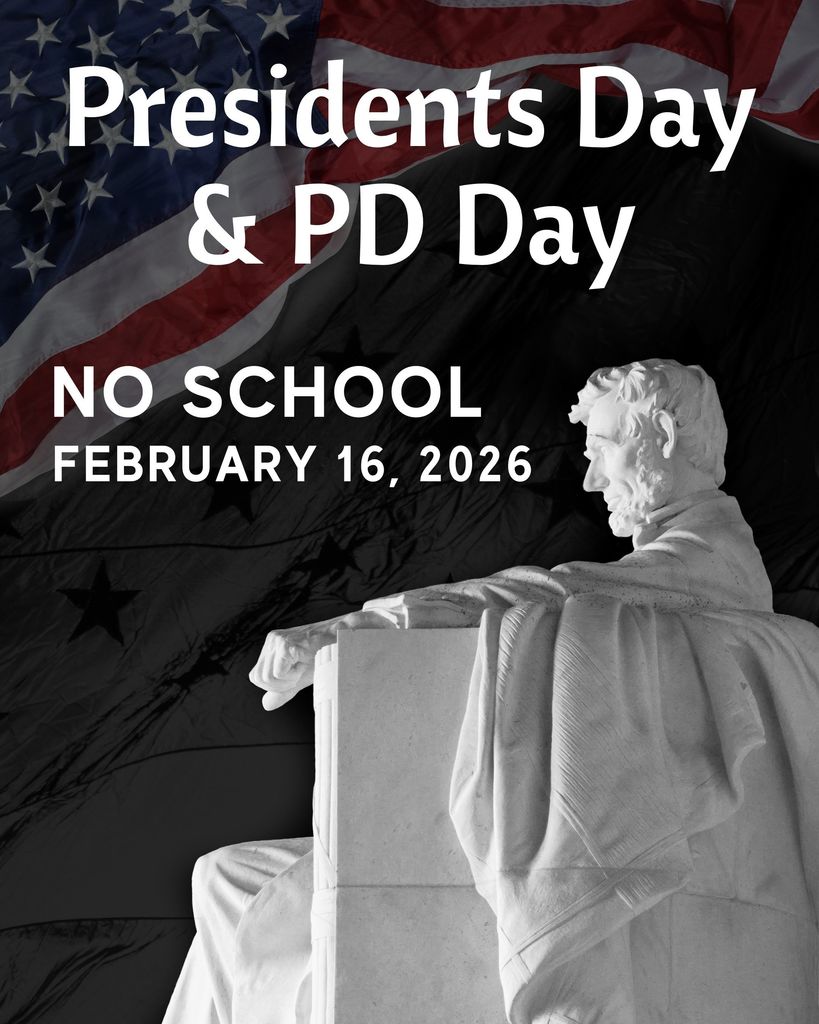 flyer for no school for presidents day