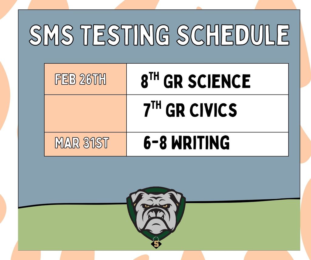 testing schedule flyer