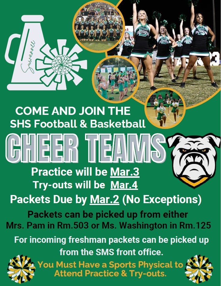 High School cheer information for 8th graders