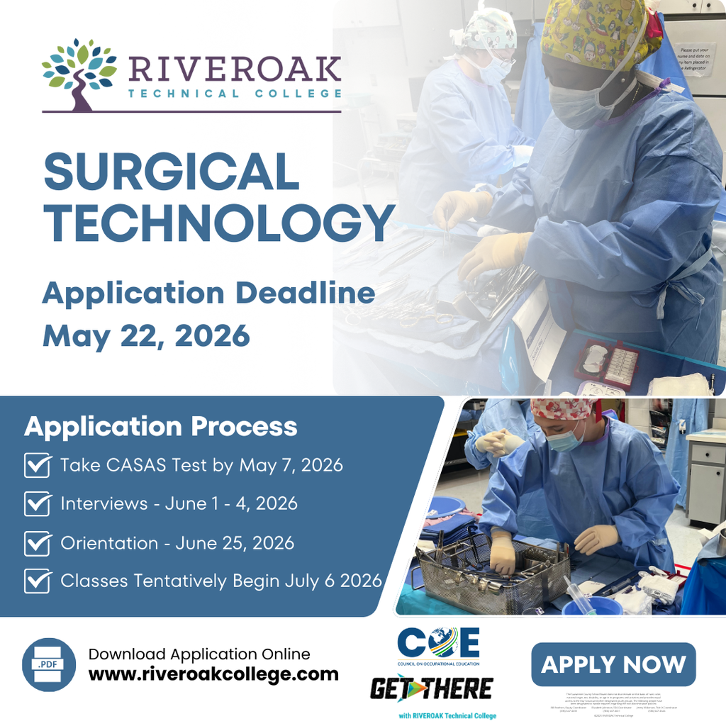 Now Enrolling - Surgical Technology