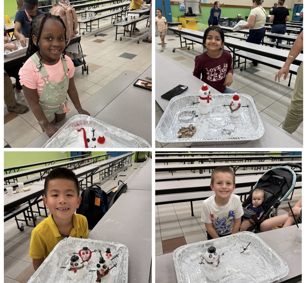 Students building snowmen at the Blizzard of Brilliance Event