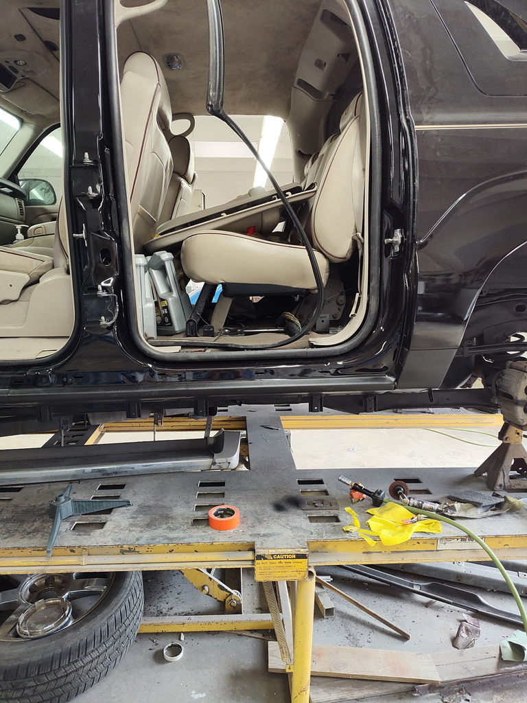 Rust repair on a Cadillac Escalade EXT 