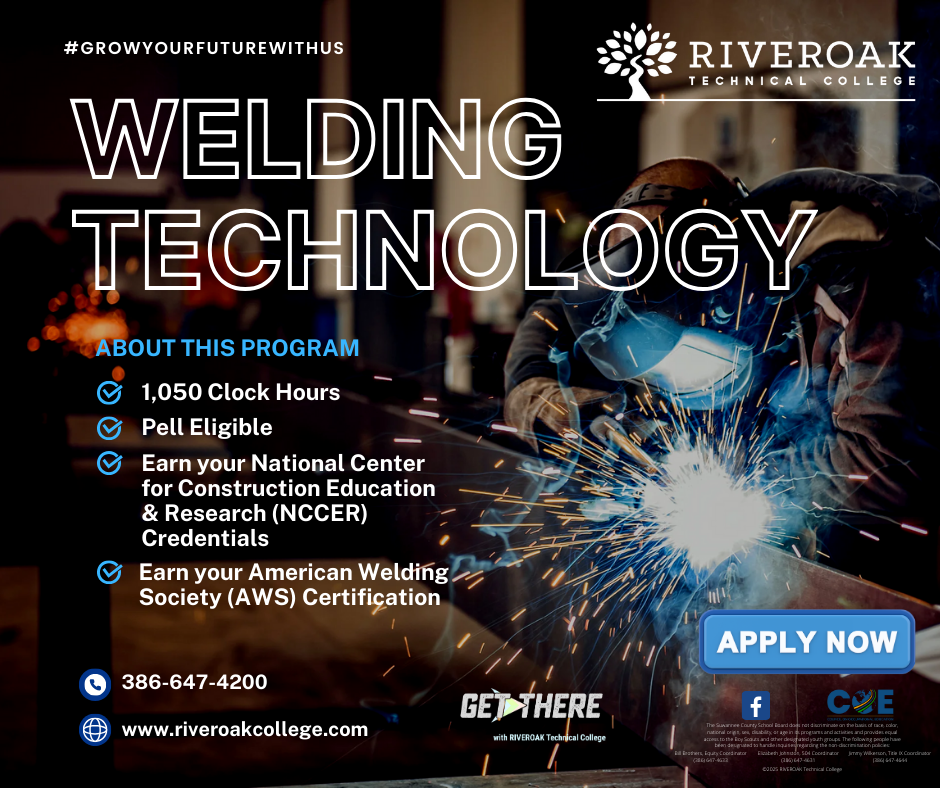 Now Enrolling - Welding Technology 