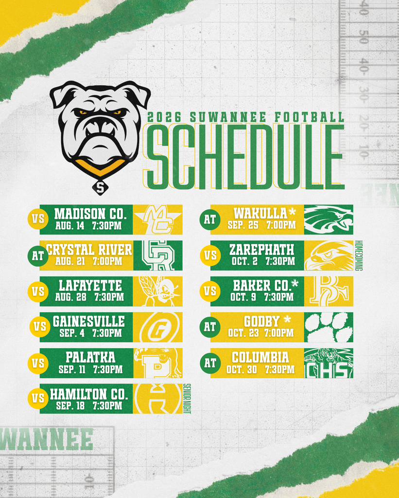 2026 Suwannee Football Schedule