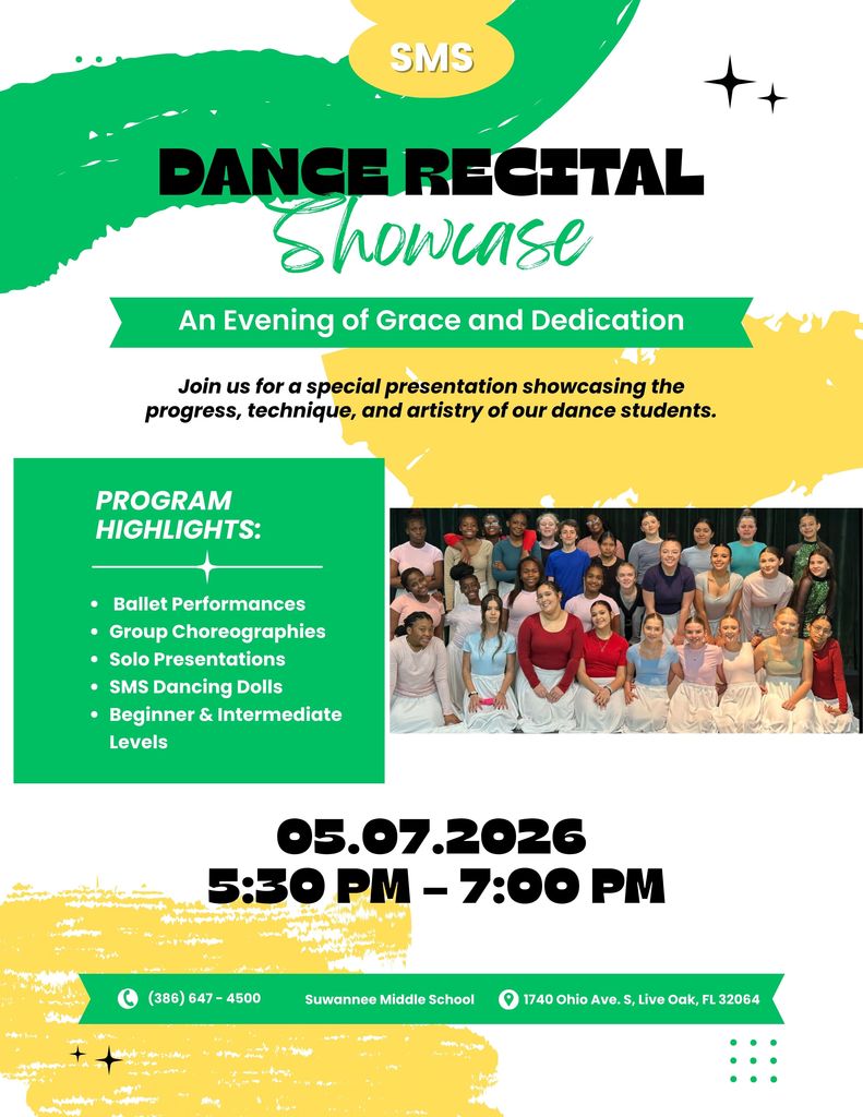 Dance Recital showcase flyer