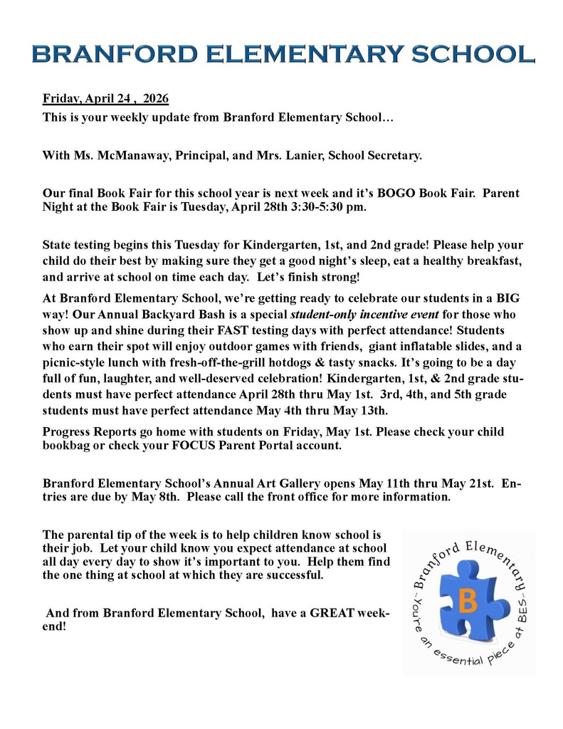 Weekly Call Out  April 24, 2026