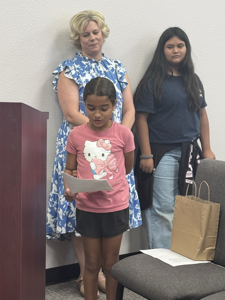 Pineview student reading a script 