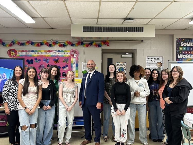 group photo with Florida teacher of the year 