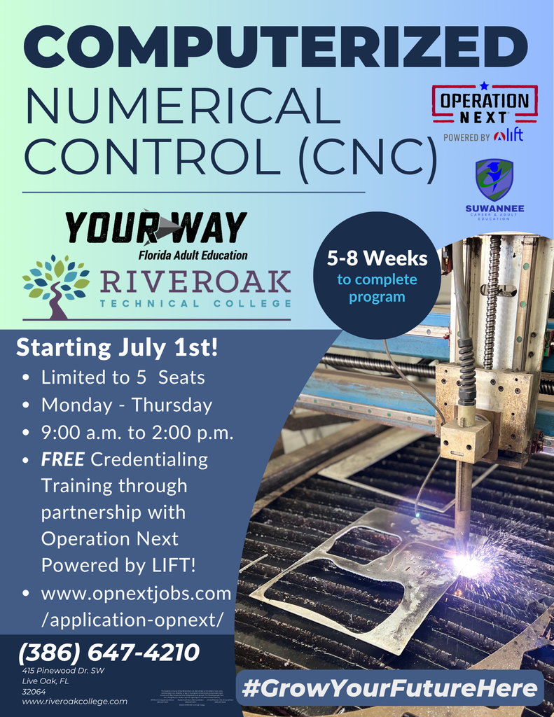 Now Enrolling - Computerized Numerical Control (CNC) Program