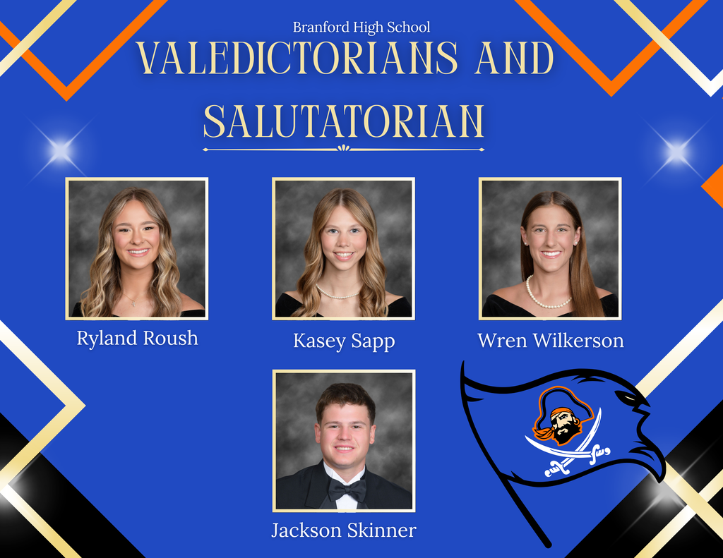 Branford High School Valedictorians and Salutatorian 