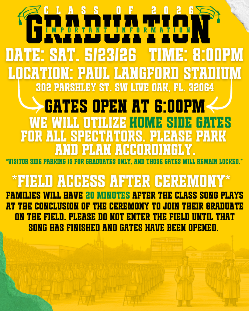Graduation Information f0r 2026 Graduation