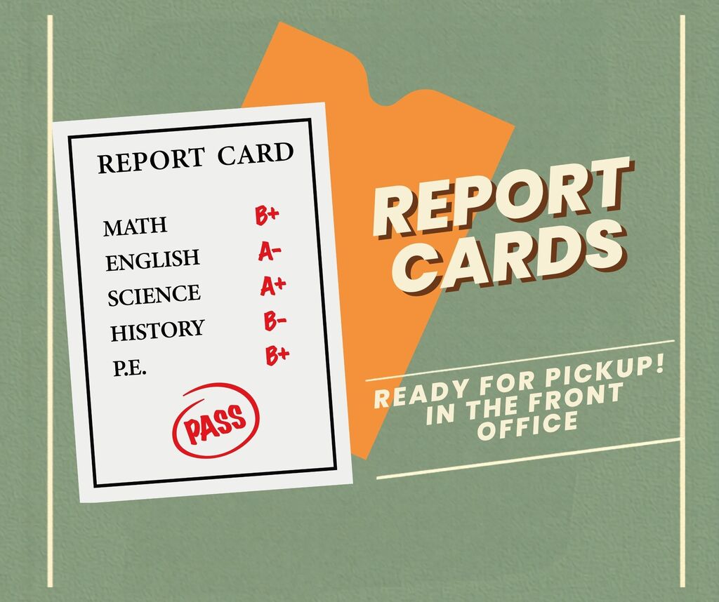 report cards ready in the front office