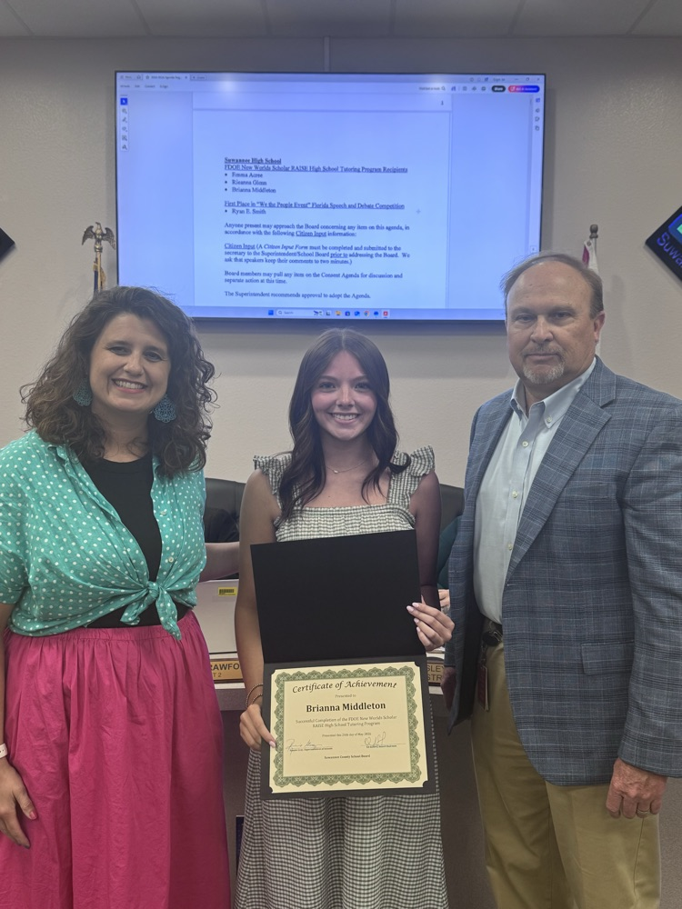 FDOE New Worlds Scholar RAISE High School Tutoring Program Recipient Brianna Middleton