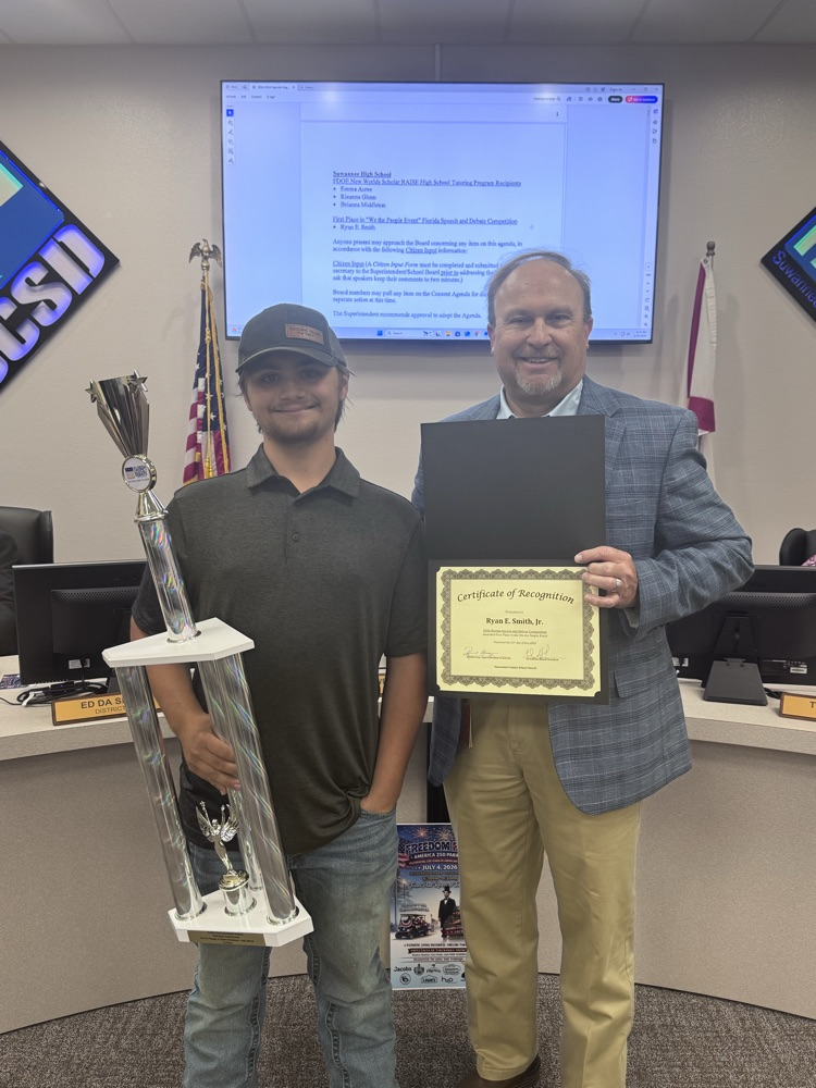 Ryan E. Smith with Superintendent Gray