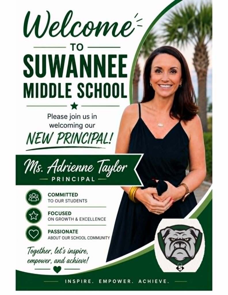 Announcement of new principal of SMS Adrienne Taylor