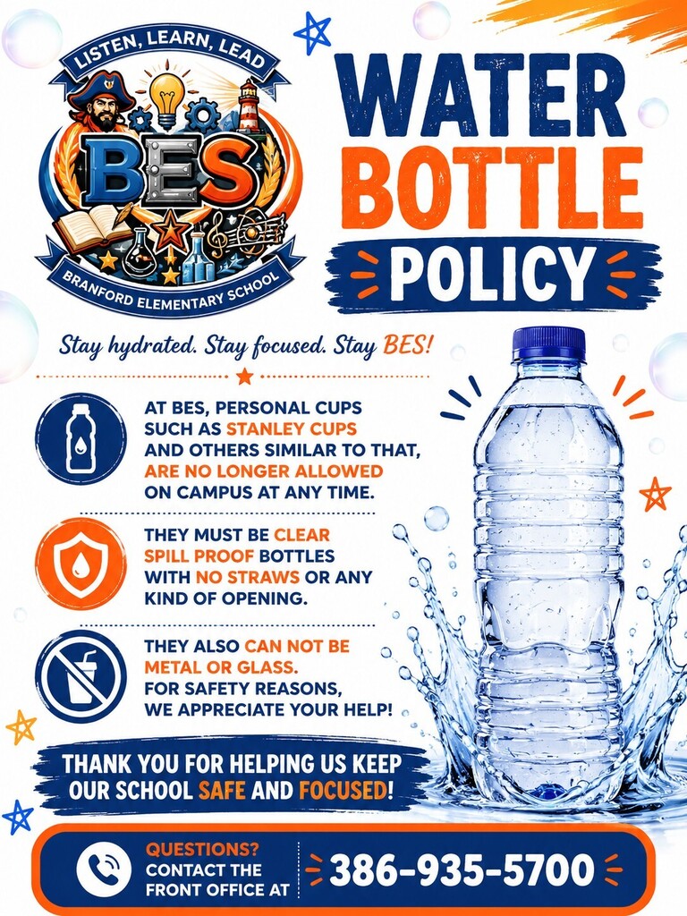 Water bottle policy at BES