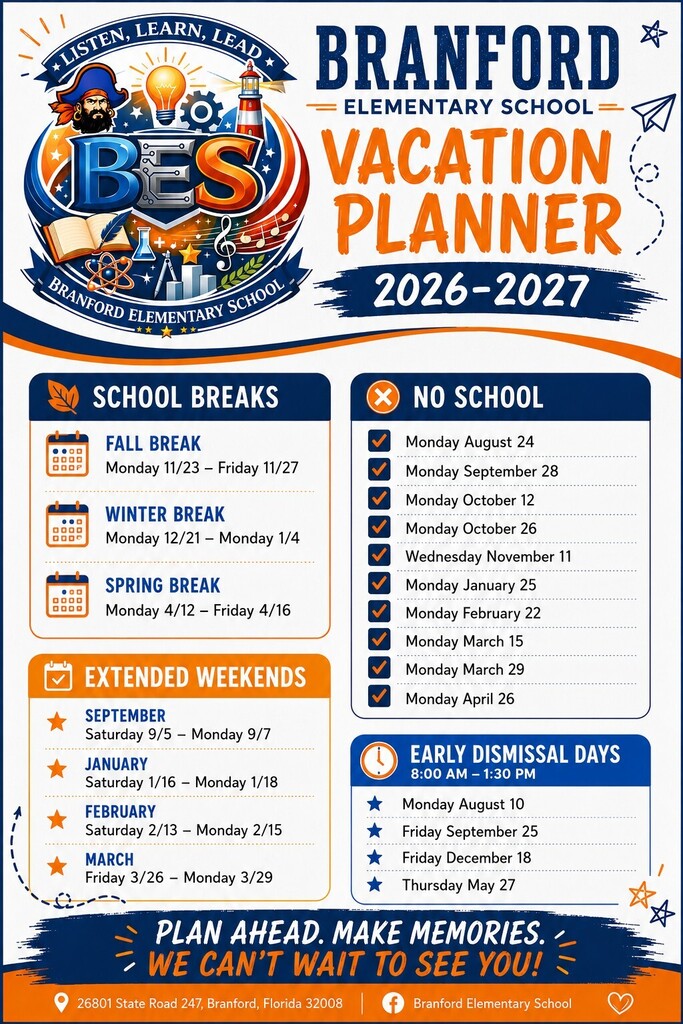 Vacation Planner 2026-2027