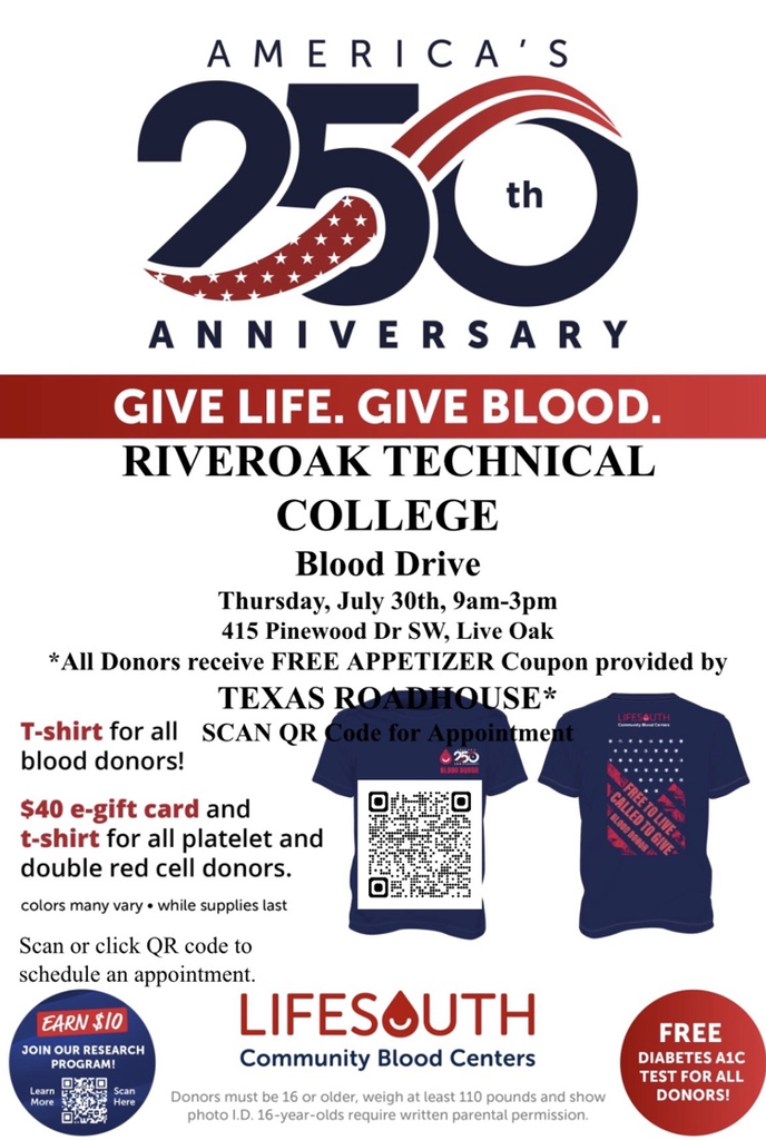 blood drive hosted at RIVEROAK