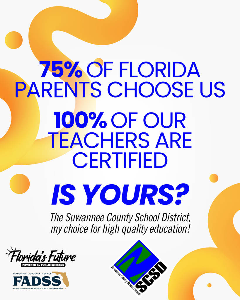 75% of Florida Parents Choose Public Education. 100% of our teachers are certified. Is Yours?