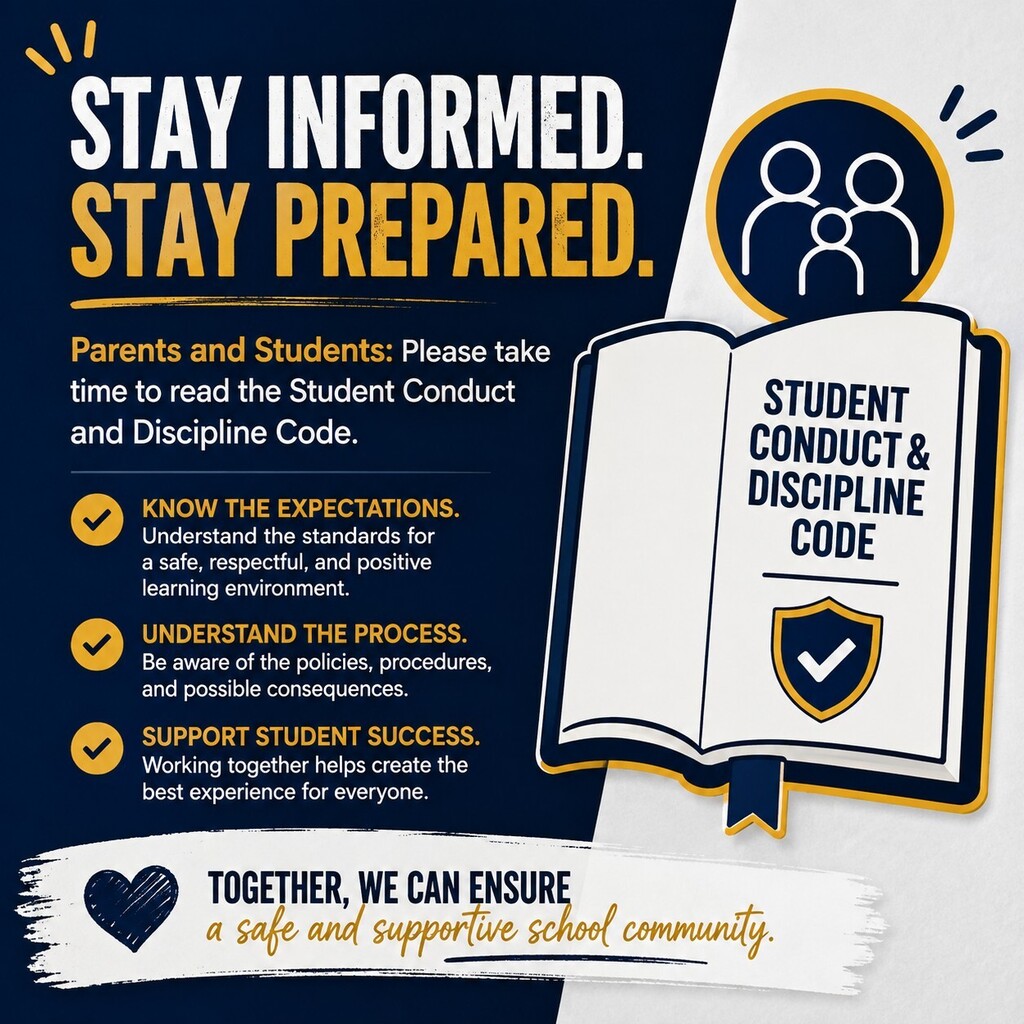 Please read the Student Conduct and Discipline Code