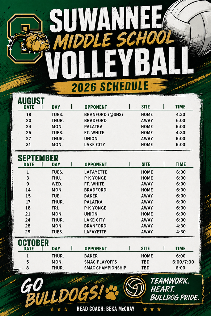 flyer for SMS Volleyball