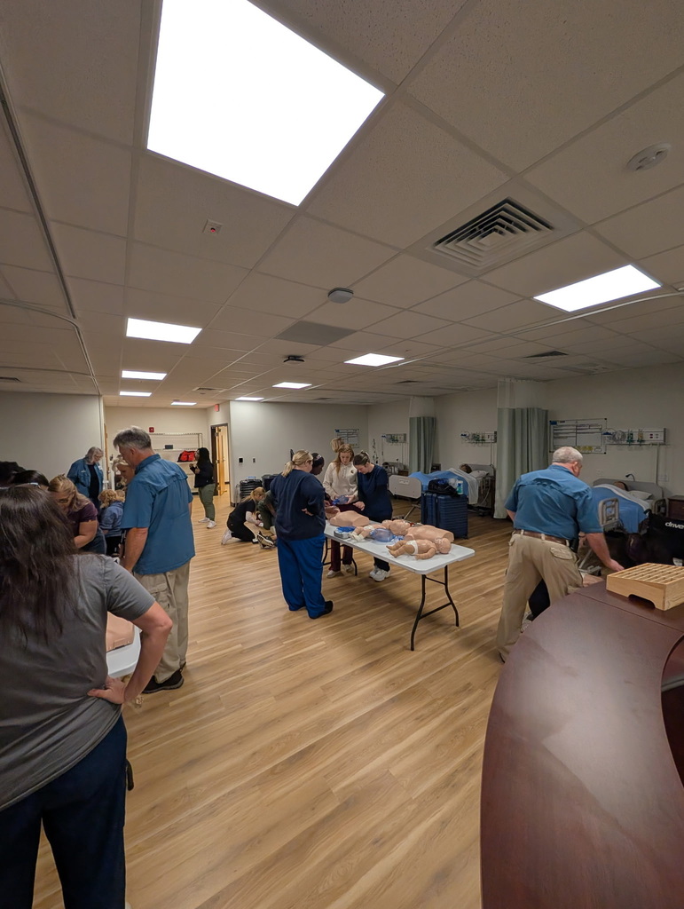 Students taking part in the BLS training 