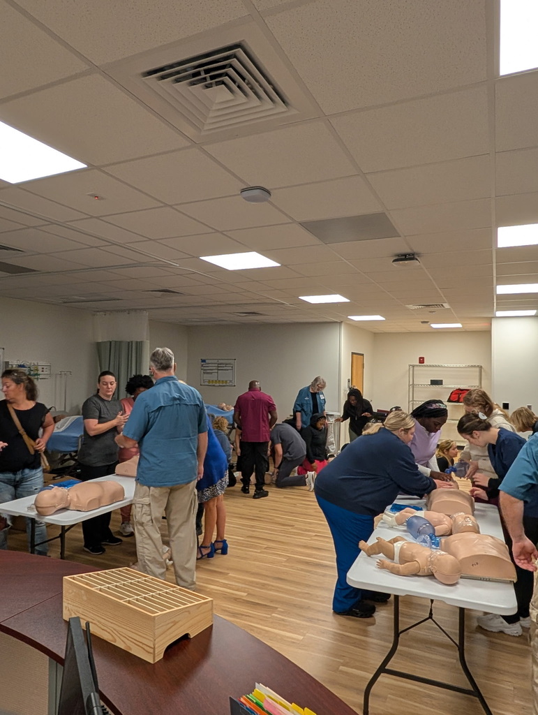 BLS Instructor leading Practical Nursing students through their class