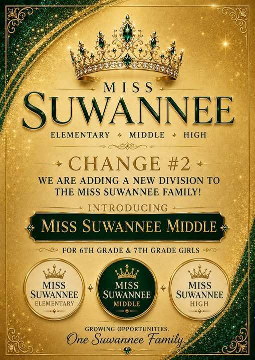 flyer for Miss Suwannee Middle