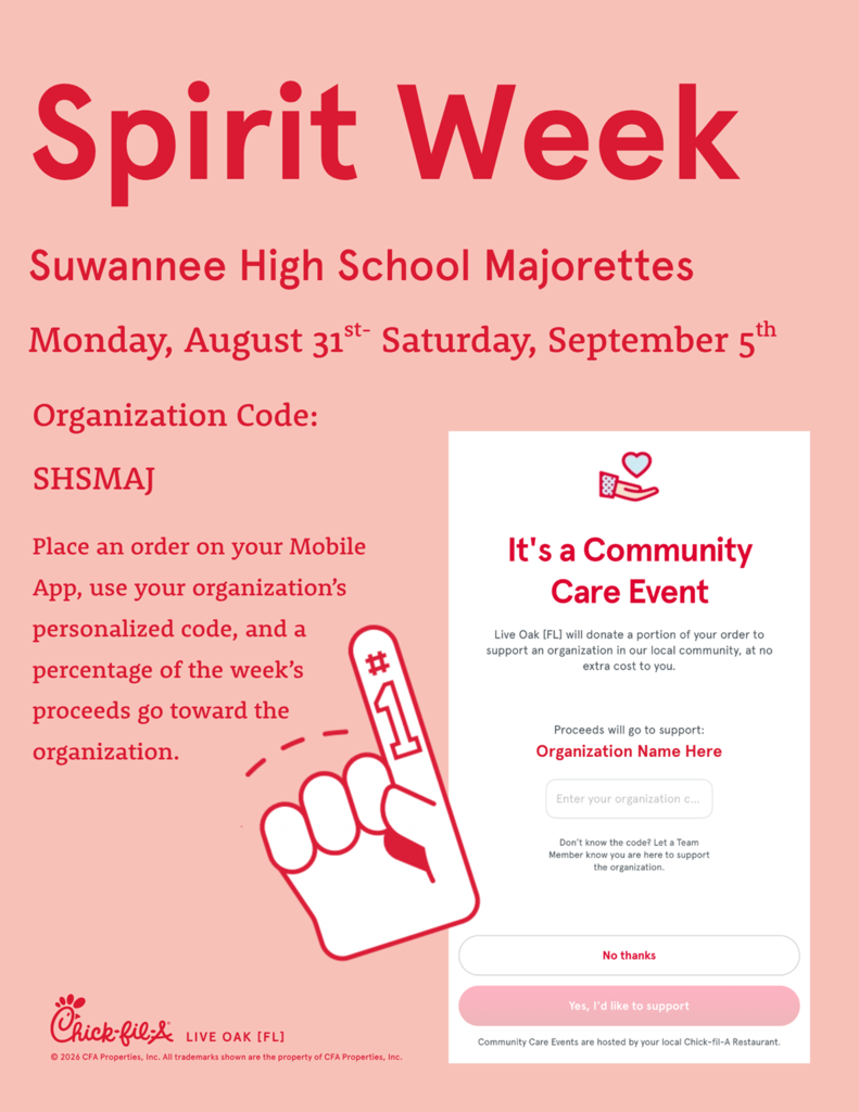Spirit Week Event for SHS Majorettes, August 31st-Saturday 5th