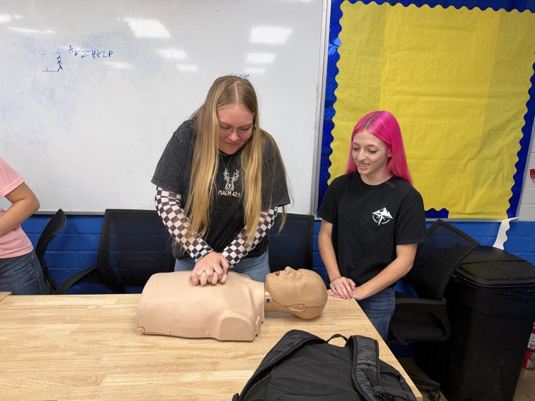 Students learned about how to perform CPR. 