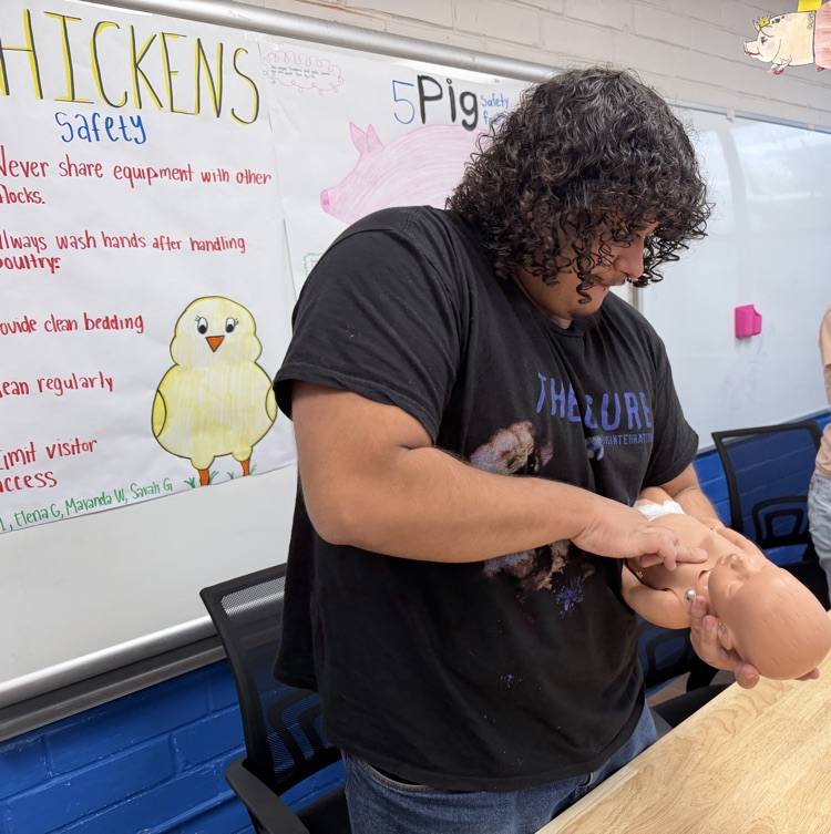 Students learned about how to perform CPR. 