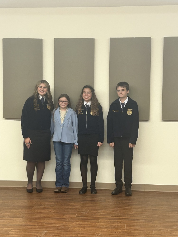 FFA students competed in a speech competition. 