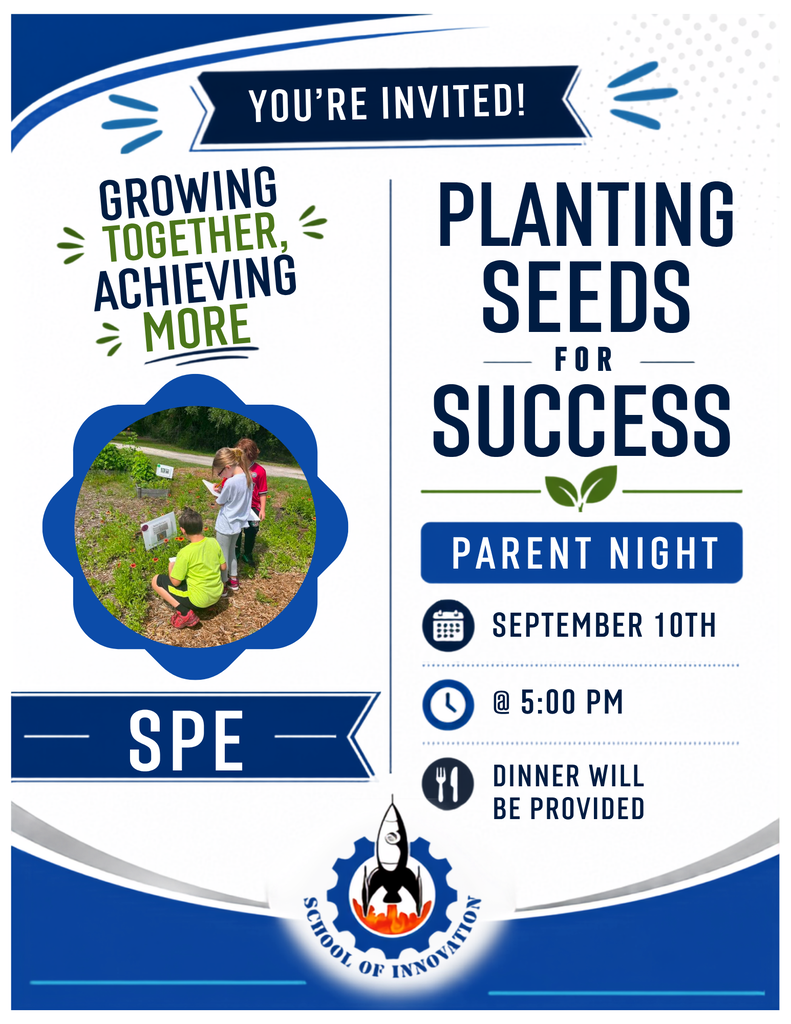Planting seeds for success parent night flyer: September 10th at 5pm. Dinner will be provided