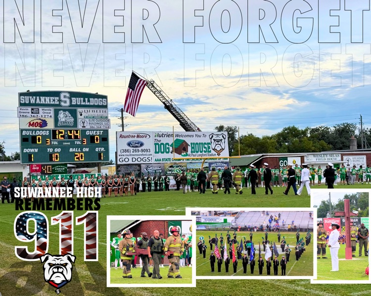 A photographic of our 911 remembrance event at Paul Langford Stadium. Featuring photos of law-enforcement ROTC members first responders and the Suwannee High high school band.
