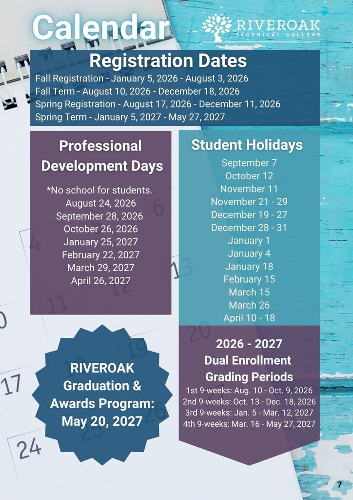 Calendar of important days