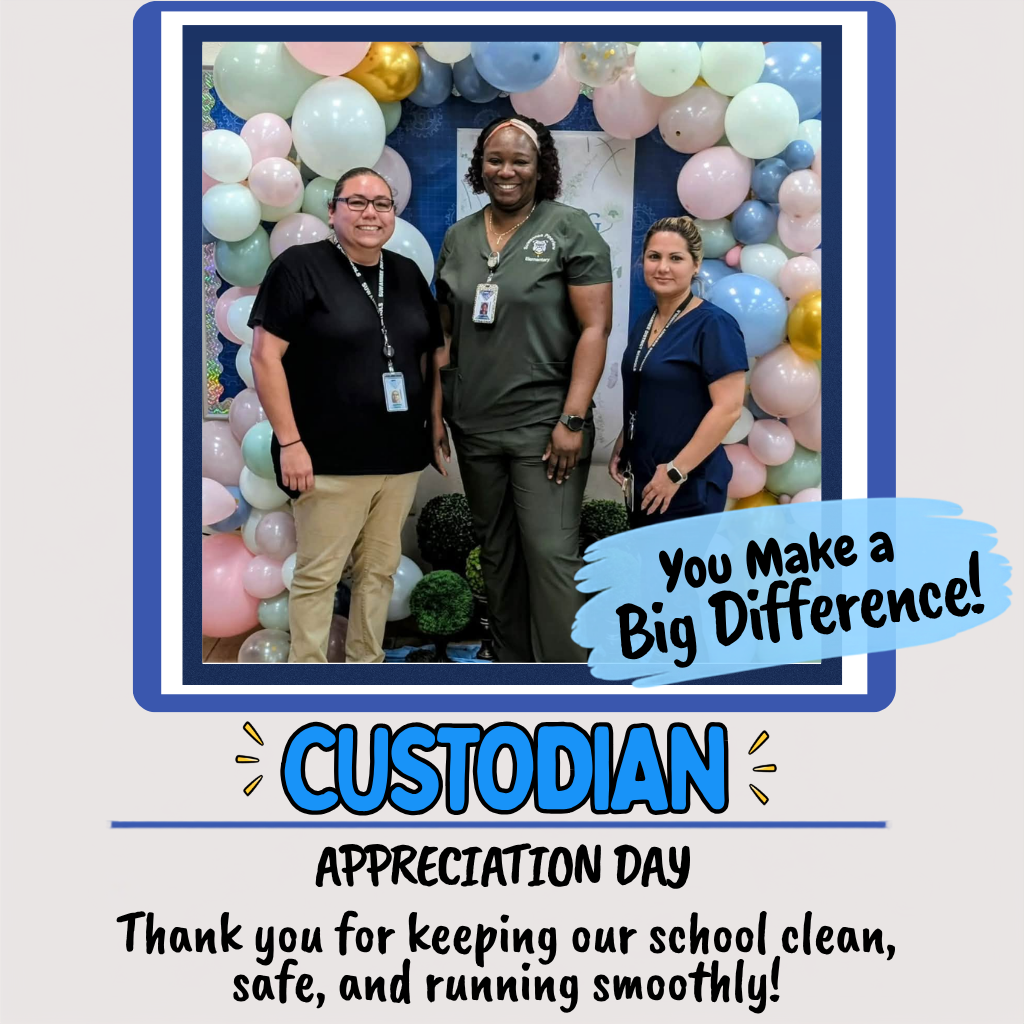 Custodian Appreciation Day flyer with our own SPE custodians.